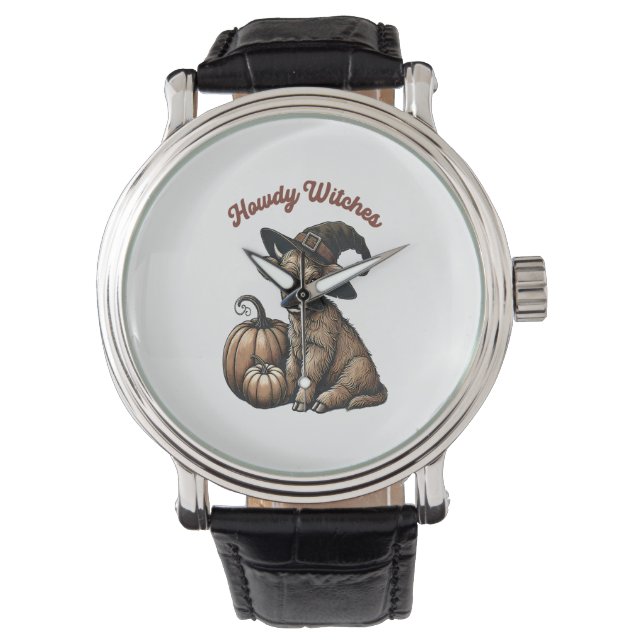 Montre Howdy Witches Halloween Highland Cow (devant)