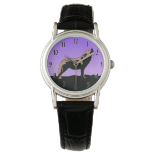 Montre Howling Wolf at Sunset - Art faunique original