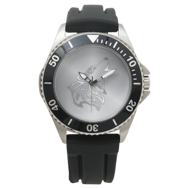 Montre Howling Wolf Tribal Silver (devant)