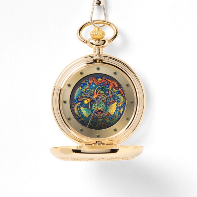 Montre Hublot de Sous-marin Steampunk Créatures Sous-Mari (Recto)