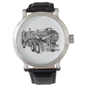 Montre Huile de camion-pompier gris peinte,
