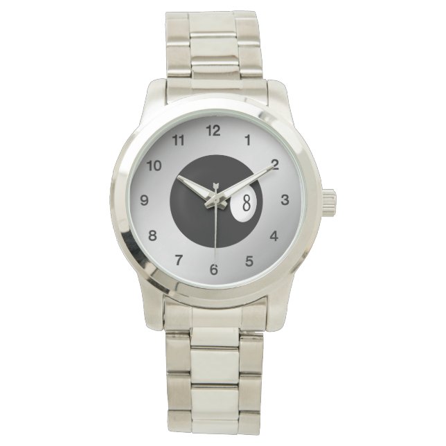 Montre Huit Noirs de boule - Face d'argent (devant)