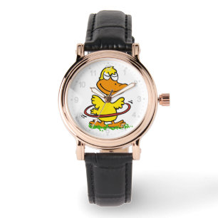 Montre Hula hoop de canard drôle   Choisir la couleur de 