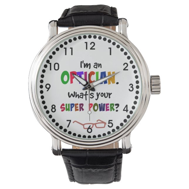 Montre Humour optique, design coloré et amusant (devant)