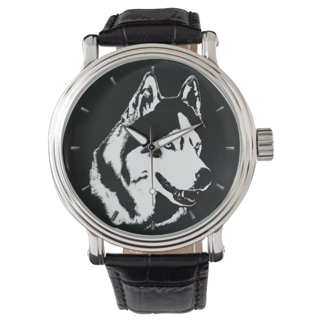 Montre Husky Watch Sibérienne Husky Malamute Wrist Watch (devant)
