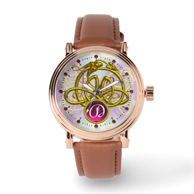 MONTRE HYPER DRAGON / GOLD CELTIC KNOTS MONOGRAMME DE PIE (Recto)