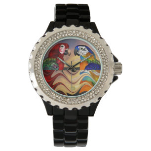 MONTRE HYPER PARROTS RED, BLUE ARA REFLECTIONS COLORFUL