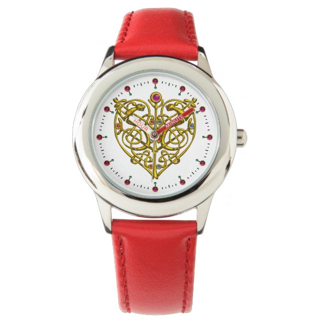 Montre HYPER VALENTINE, ROBE CELTIQUE OR COEUR Blanc (devant)