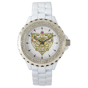 Montre HYPER VALENTINE, ROBE CELTIQUE OR COEUR Blanc