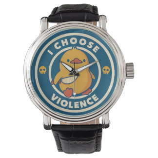 Montre I Choose Violence Meme Duck Chick Chicken Gore
