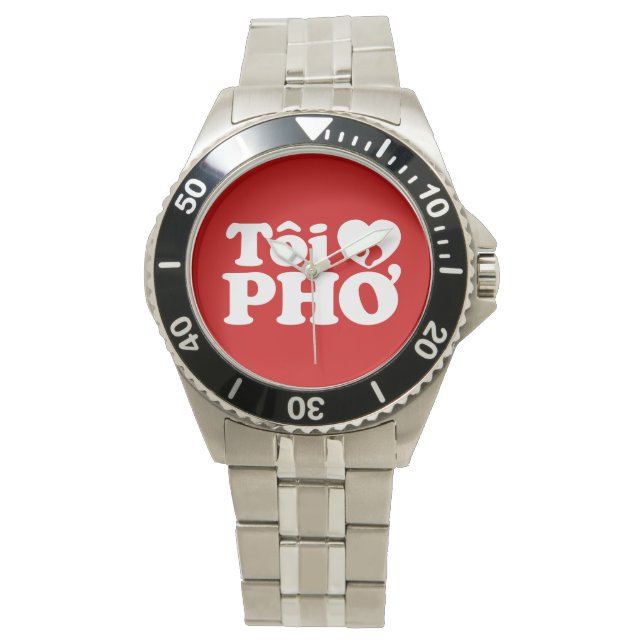Montre I Heart (Love) Pho (Tôi PHỞ) (devant)