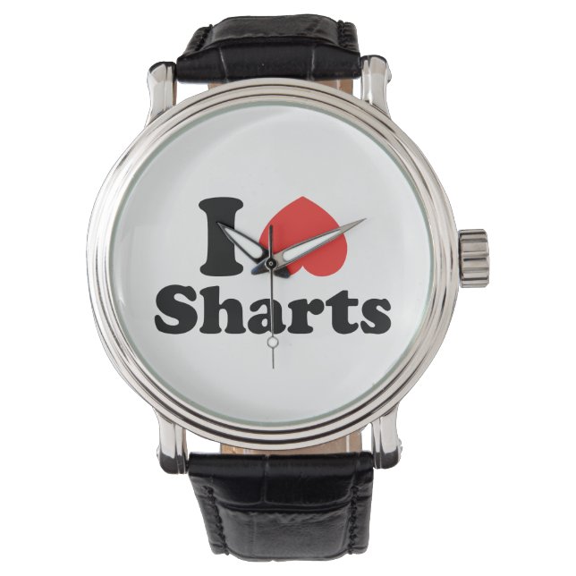 Montre I Heart Sharts (devant)