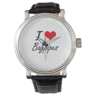 Montre I Love Bagpipes Design artistique
