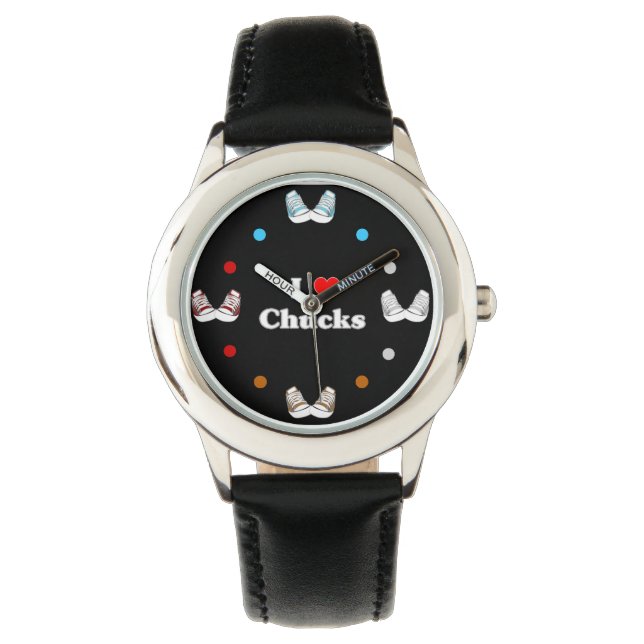 Montre I Love Chucks Watch (noir) (devant)