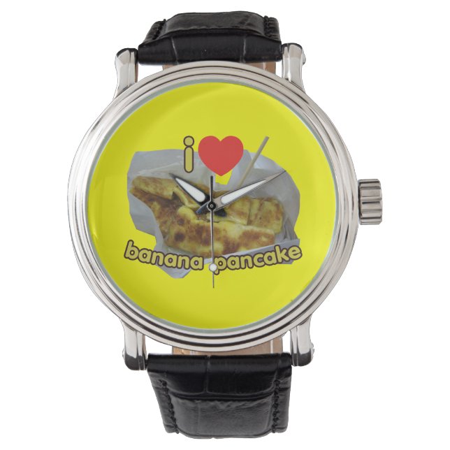 Montre I Love (Coeur) Banana Pancake ... Thai Street Food (devant)