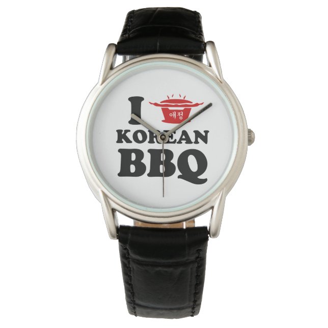 Montre I Love Korean BBQ (고 기 구 이) (devant)