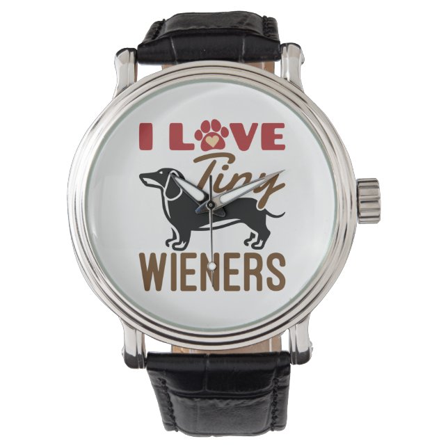 Montre I Love Miniature Dachshund Doxie (devant)