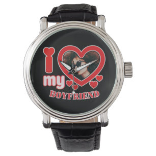 Montre I Love My Boyfriend Photo personnalisée