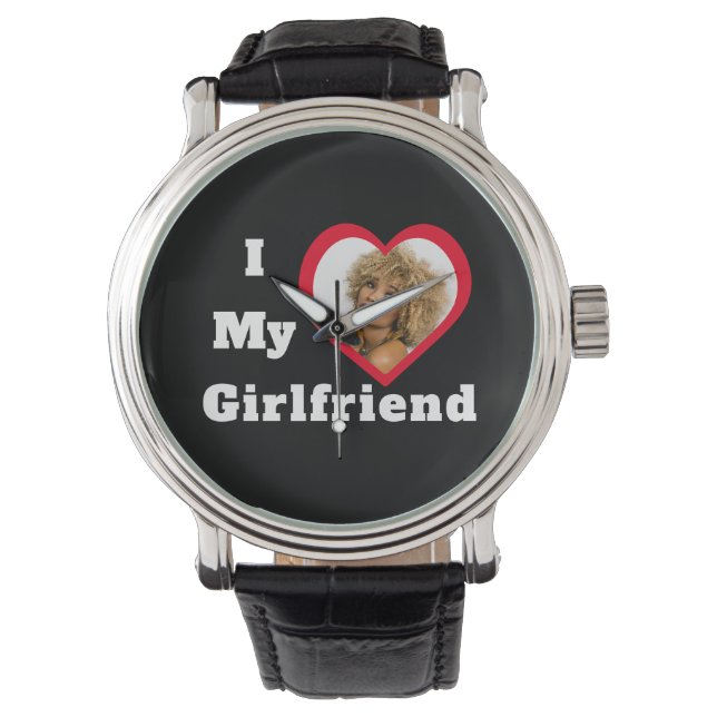 Montre I Love My Girlfriend Base Photo personnalisée (devant)