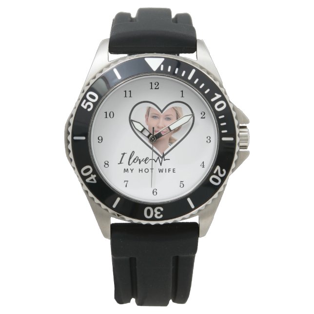 Montre I Love My WIFE - Meilleur ami PHOTO personnalisée (devant)