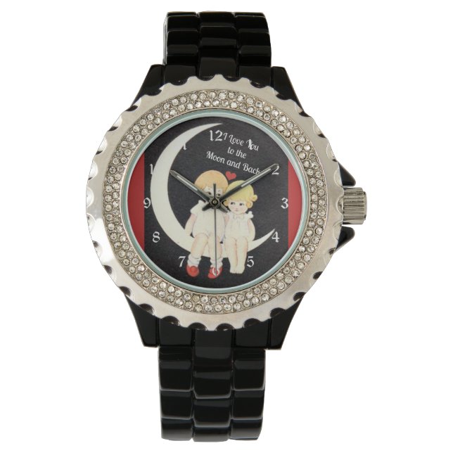 Montre I Love You to the Moon and Back, design populaire (devant)