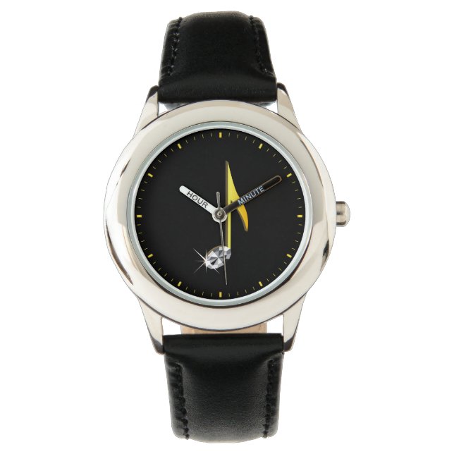 Montre Icône or d'une note musicale 1/8 (devant)