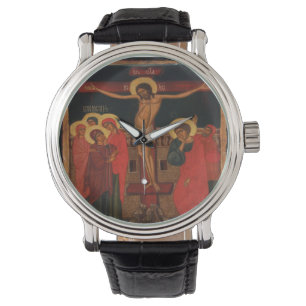 Montre Icône orthodoxe de Jésus sur la Croix