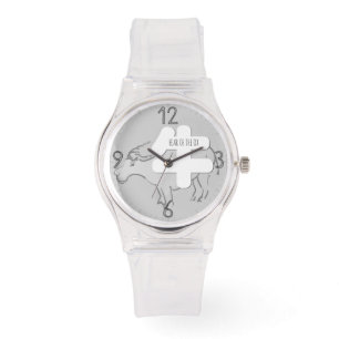 Montre Idéogramme W Ox chinois Zodiac Anniversaire W W