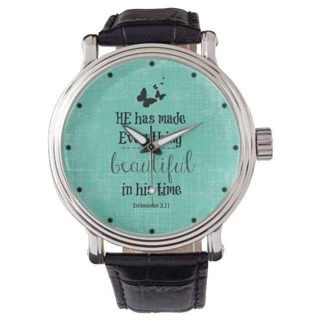 Montre Il a fait tout beau verset biblique (devant)