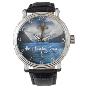 Montre IL ARRIVE BIENTÔT Jésus dans l'eau ondulante