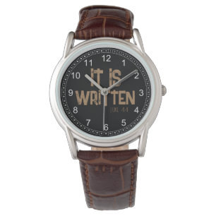 Montre Il est écrit Citation de la Bible Christian
