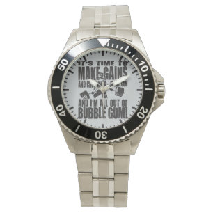 Montre Il est temps de gagner et de mâcher la bulle