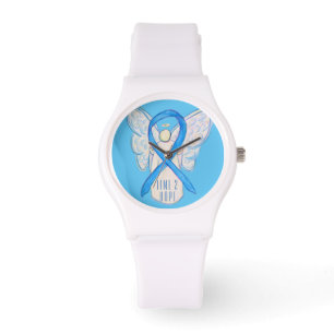 Montre Il est temps d'espérer un bleu clair de sensibilis