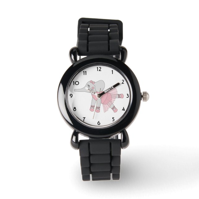 Montre illusima Ballerina Elephant Parties scintillant en (Recto)
