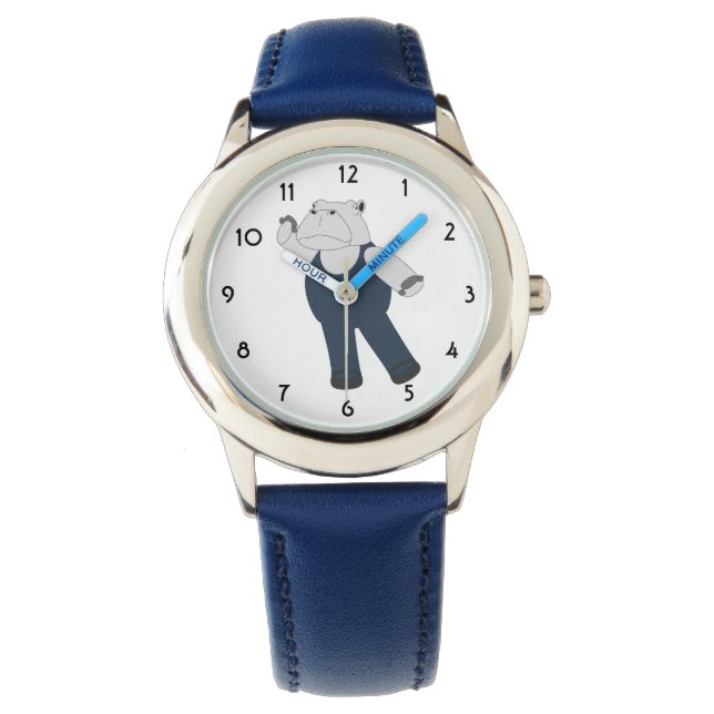 Montre illusima Ballet Hippo Blue Kids Watch (devant)