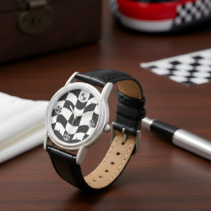 Montre Illusion Damier Ondulé