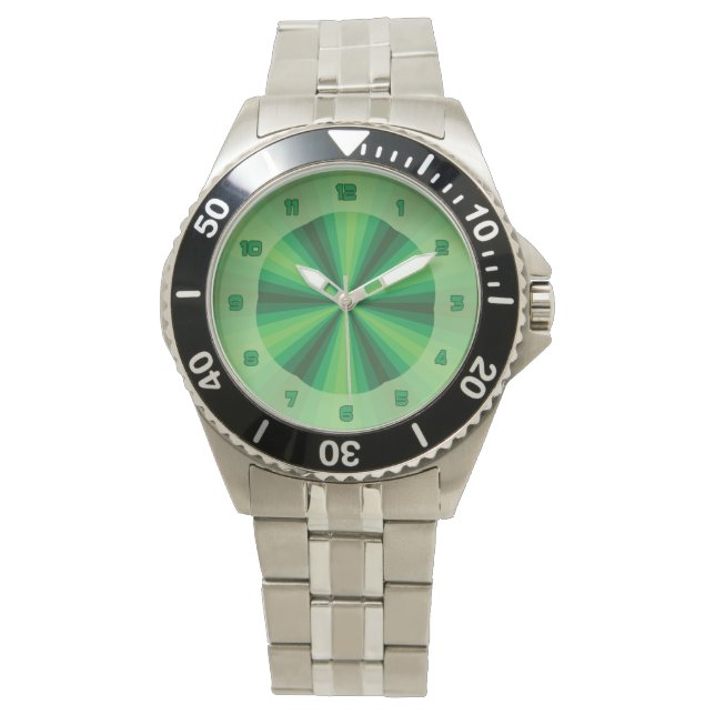 Montre Illusion optique - Veille verte (devant)