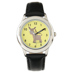 Montre Illustration d'âne miniature joyeux