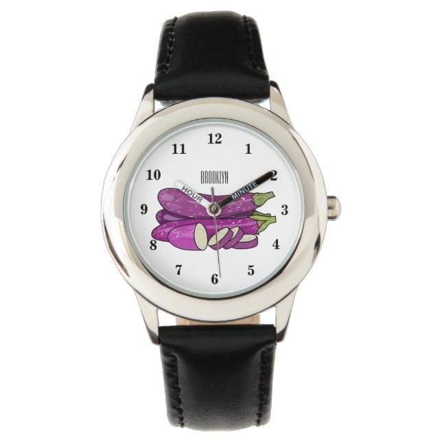 Montre Illustration d'aubergine (devant)