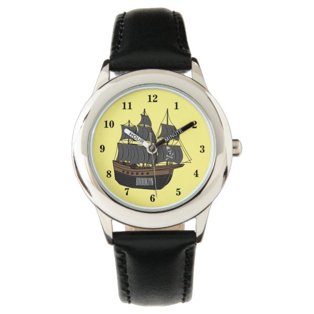 Montre Illustration de bateau pirate (devant)