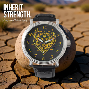 Montre Illustration de bison Buffalo dans la conception d