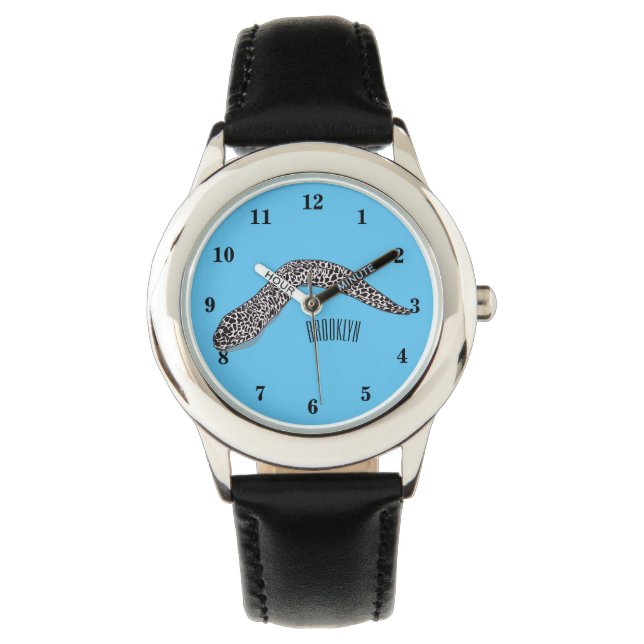 Montre Illustration de caricature de murène tachetée (devant)