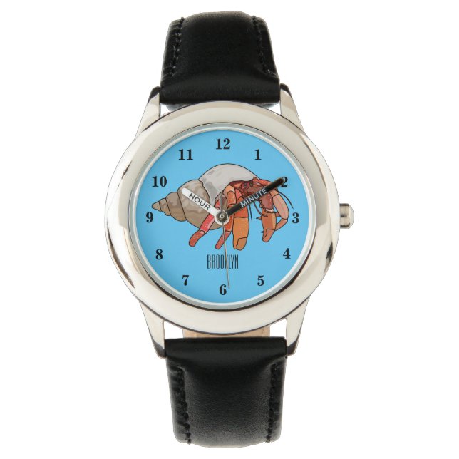 Montre Illustration de crabe ermite (devant)