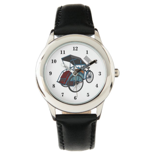 Montre Illustration de cyclo-pousse (devant)