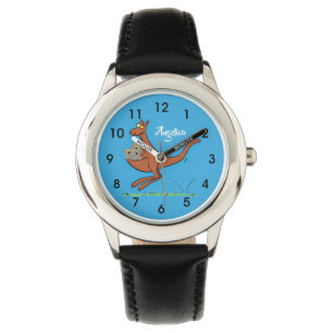 Montre Illustration de dessin animé Cute kangaroo et koal
