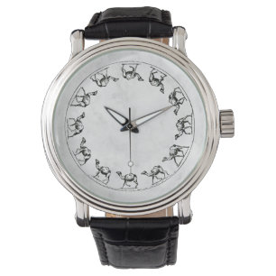 Montre Illustration de dessin d'encre de chameau sur le