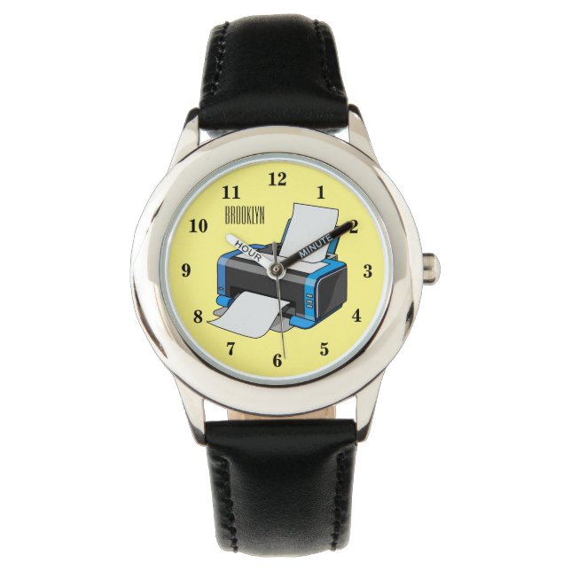 Montre Illustration de dessin d'imprimante (devant)