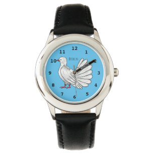 Montre Illustration de dessin d'oiseau pigeon sauvage