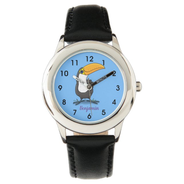Montre Illustration de dessin humoristique du toucan joye (devant)