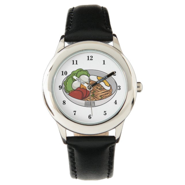 Montre Illustration de dessin sur les nouilles (devant)
